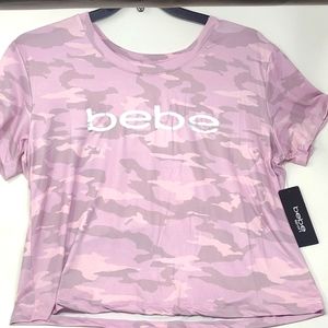 Bebe Sport Women's Camo Logo Tee